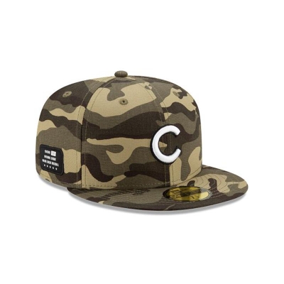 Chicago Cubs Gorra | New Era MLB Armed Forces Weekend 59fifty Fitted Cap Mexico - Verdes